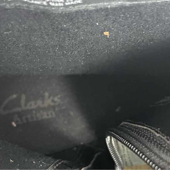 Clark’s Boots 9.5 Women Gray Black Suede Alpine Gale Comfort - Picture 11 of 13